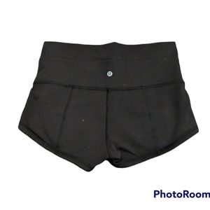 Lululemon High Rise Spandex Shorts Black